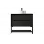 Byron Black Oak Wall Hung Vanity 750 Cabinet Only